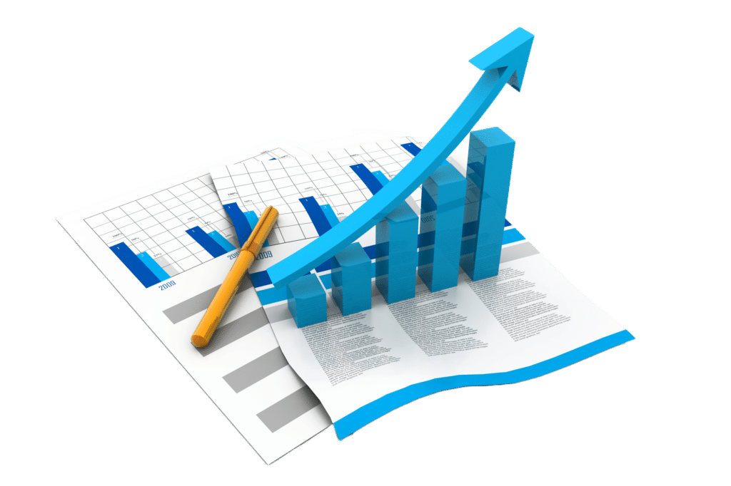 Trade Promotion Management Blue Graph infographic